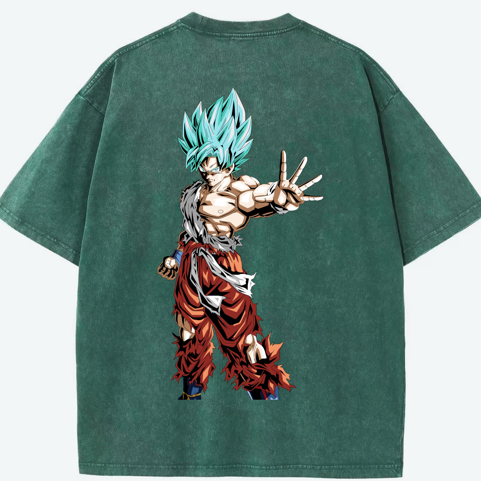 （画像用） ドラゴンボール 孫悟空（そん ごくう）Son Goku カカロット DRAGON BALL Kakarotto 綿100% ヴィンテージ風 半袖Tシャツ（背面プリント）